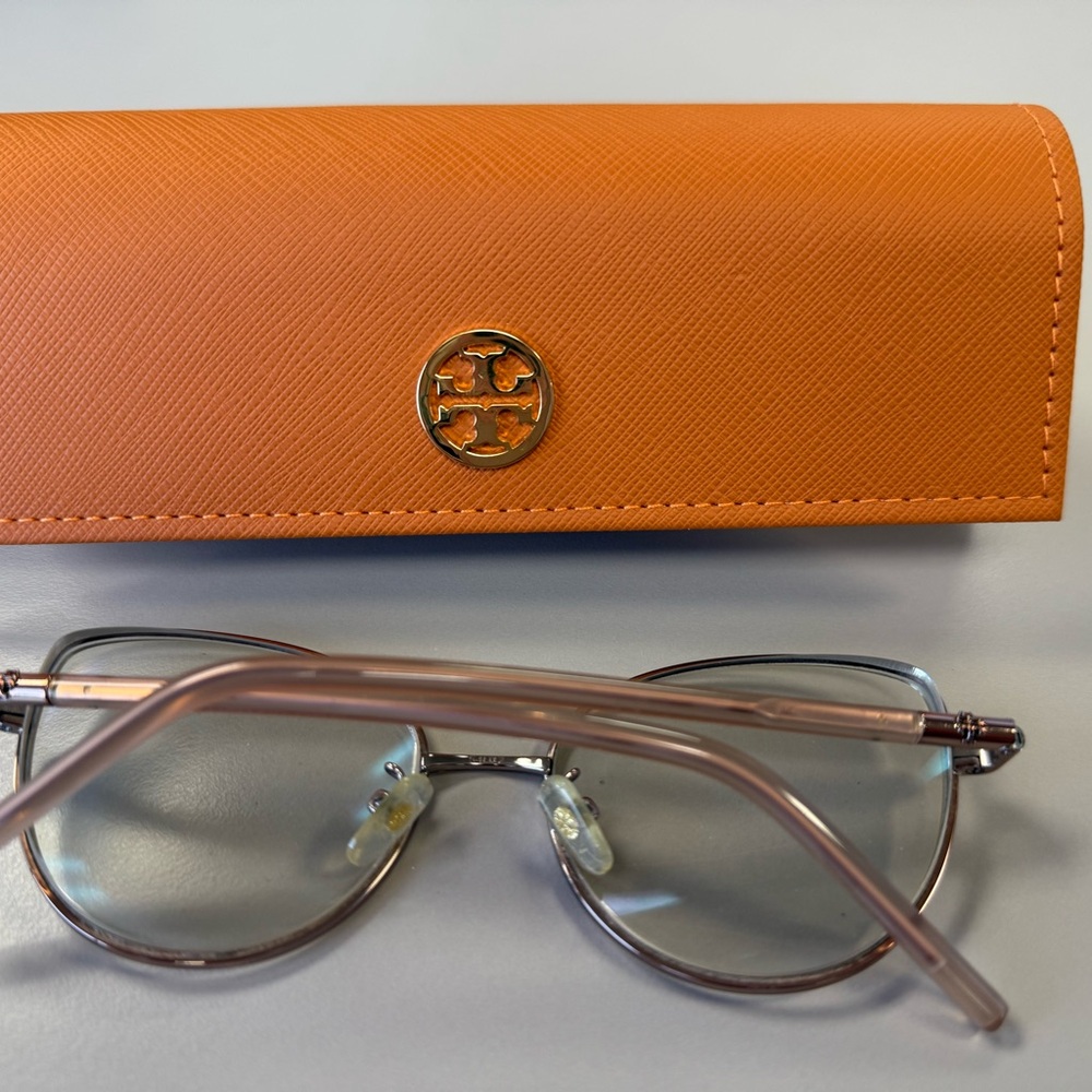 Tory Burch Prescription Frame with Orange and Gold Accents
